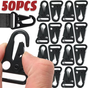 10ชิ้นหัวเข็มขัด Carabiner Hawkbill ตะขอกระเป๋าโซ่กุญแจสายรัดผ้าไนลอนหัวเข็มขัดอเนกประสงค์อุปกรณ์ปีนเขายุทธวิธีกลางแจ้ง