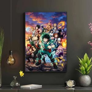 KAYOU | MY Hero Academia Mùa Giải Cuối Cùng Bộ Tranh Gắn Đá Full Khảm Hình Vuông/Hình Tròn Kim Cương Thủ Công Nghệ Thuật Sáng Tạo Trang Trí Nhà Quà Tặng