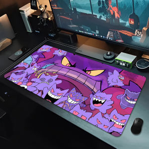Bandai | 90x40cm Mouse Pad Anime Pokemon Esports Gamer Keyboard Mat Computer Acessories Gaming Non Slip Desk Mat Popular Gengar Mousepad