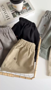 BE274 Quần đùi short Kaki kiểu dáng basic LOCOBEAR phong cách năng động cho bé trai