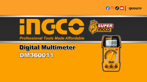 INGCO DIGITAL MULTIMETER | AC/DC VOLTAGE DC CURRENT & RESISTANCE | DM36002