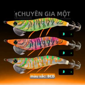 LETOYO 3 Cái 3.5 # Mồi Câu Mực Giả Phát Sáng EXPERT ONE Glow Squid Jig Mồi Câu Bạch Tuộc Mực Nang Dùng Cho Câu Cá Biển