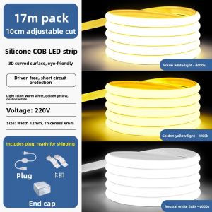 Ladarmoon | Waterproof COB LED Strip Light 220v