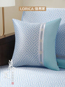 New Chinese Style Ice Silk Sofa Pillow Modern Simple Backrest Cushion Luxury Waist Support Pillow for Living Room