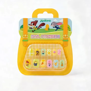 Zootopia Judy Nick Children Wearable Manicure Cartoon Princess Nail Patch Girl Baby Toy Gift