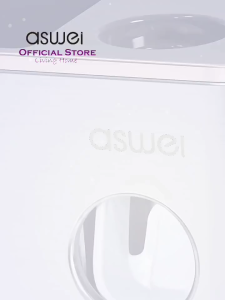 ASWEI A141YSQ Dispenser Odol Dengan Tempat Sikat Gigi Silver Tranparan Metal