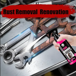 KJM All-Purpose Rust Remover Spray - 120ML Fast-Acting Iron Oxidation Eliminator Restores Shine Safe on Various Surfaces