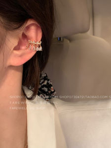 Exquisite INS Zirconia Tassel Ear Cuff Fairy-like Forest Goddess Style for Women Without Ear Hole Alloy Plated Silver Gold Pendants