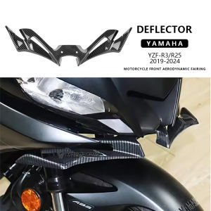 Aerodynamic Winglets Pneumatic Front Fairing Wing Lower Wing Cover Protector Motorcycle Spoiler for Yamaha YZF R3 R25 2019-2024