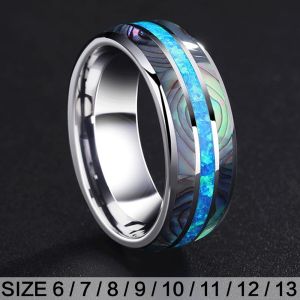 Tungsten Carbide Rings 8mm Steel Ring High Polished Never Fade Jewelry Unique Personality Luxury Accessories for Wedding Band