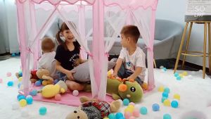 Lều công chúa hoàng tử phong cách Hàn Quốc Lều ngủ cho bé - Nhà bóng công chúa cho bé có rèm