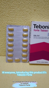 #KlinikKita| Tebonin forte Tablet 120mg MENARINI Ginkgo biloba folium standardized extract EGB 761 EGB761 天保宁循例寧 銀杏葉 萃取