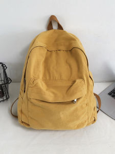 Retro Japanese Style Canvas Backpack Womens High School University Simple Match Harajuku Forest System Double Shoulder Bag