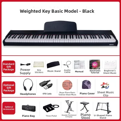 Manlun | keyboard piano Smart Portable Hammer-Action Digital Piano 88 keys
