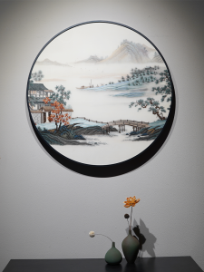 New Chinese Style Zen Embroidery Decorative Painting Pure Handmade Suzhou Embroidery Entrance Hall Living Room Bedroom Decor