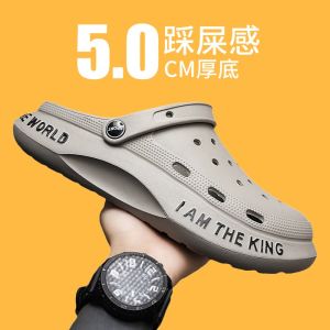 Dép Lê Dép Có Lỗ Cảm Giác Giẫm Đạp Chống Trượt Đi Bên Ngoài Mùa Hè Cho Nam Xăng Đan Bít Mũi Lái Xe Đi Biển Thường Ngày Thể Thao Hai Công Dụng