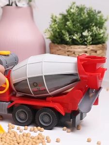 Mô hình xe chở bê tông mở được cửa đồ chơi trẻ em xe bằng nhựa tỉ lệ 1:16 xe có âm thanh và đèn