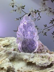 S042 一物一图天然水晶蓝砂石蓝铜矿九尾狐仙吊坠 Nine Tailed Fairy Foxy Pendant
