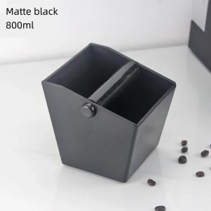 800ml ABS Coffee Knock Box Espresso Dump Bin For Coffee Grounds with Removable Knock Bar Knock Box Baristas Machine Accessories