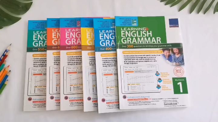 6 books/set Learning English Grammar Workbook Reading Comprehension ...