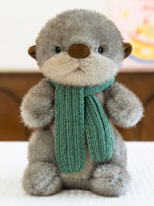 QIAOSHANG | Soft and Skin-Friendly Plush Otter with Scarf
