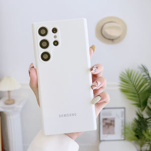 Liquid Silicone Phone Case Full Cover Protection for S23Ultra S22U S21+ S20 Original Design Pure Color S10 Note10 Note20 S25 Ultra S24U Women