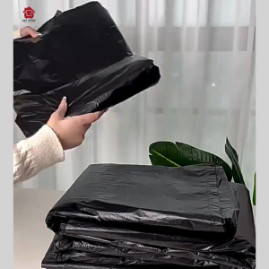 Beg Sampah Hitam Besar 50Pcs Disposable Flat Type Garbage Black Plastics Trash Durable Waste Bag