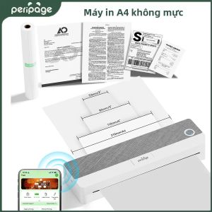 PeriPage A4 Máy In Nhiệt Không Dây Di Động Bluetooth Máy Văn Phòng Cho Tài Liệu PDF Hình Ảnh TattooTransfer P81 Mẫu Mới