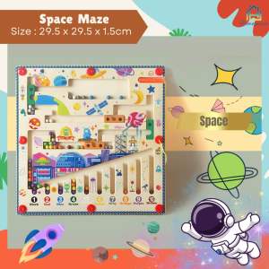Wooden Maze Board Fun Learning Educational Toy Magnetic Number Colour Math Gift Girl Boy Children