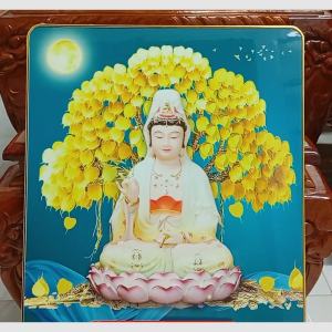 Lịch 2026 - Lịch tráng gương kích thước 34 x 60cm có Lốc 14.5x20.5cm - Quan Âm (A6)