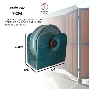 roda pintu pagar cor 7cm