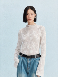 Vero Moda | Lace Trim Embellished Skinny Tee