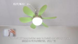 Fan Light With Remote 42CM Adjustable Ceiling Light Timeable Ceiling Fan with Light Led For Living Room Dining room