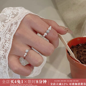 Pearl Ring Womens Luxury Adjustable Open Ring Versatile Jewelry Fashionable Minimalist Style Electroplated 925 Silver