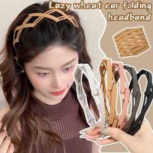 Retractable Foldable Travel Hairbands Easy To Carry Headband Women Girls Pearl Toothed Non Slip Face Wash Headband