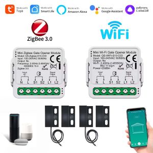 Tuya WIFI/zigbee 3.0 Smart Garage Door Switch AC 100-240V Smart Life APP Alexa Google Home Assistant Yandex Voice Control Use