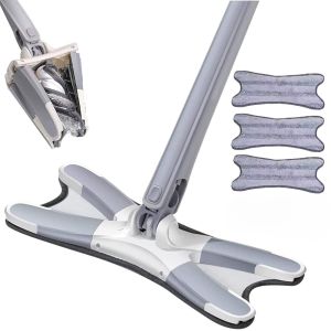 UNTIOR X-type Mop Microfiber Flat Floor Self Wringing 360 Degree Squeeze Mop Hand-free Wash Lazy Mop Reusable Home Cleaning Tool