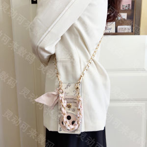 Pink Rose Patterned Womens Phone Case for Vivox100ultra X200s New Model with Sling Scarf Hand Chain Crossbody Lanyard Full Cover Anti-Fall Protection