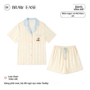 BE | Bộ Đồ Ngủ Lụa Mùa Hè có Gối Ngực