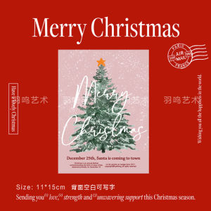 Christmas Greeting Card Cute Baking Handwritten Message Card Ins Style Festive Supplies Perfect Gift for Christmas Celebration