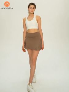 Chân Váy Ngắn 2 Lớp Thể Thao Nữ AMI MEDEA - Cạp Cao  tập gym chạy bộ tennis pickleball 8820