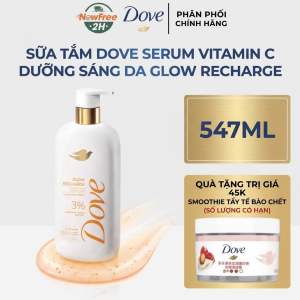 Sữa tắm Dove Serum Vitamin C dưỡng sáng da Glow Recharge 547ml