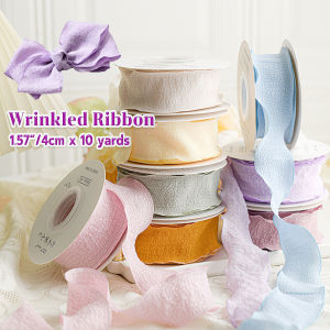 ItemMart Ruffle Ribbons 10 Yards Wrinkled Wave Edge Ribbon for Bridal Bouquets Gifts Wrapping Wedding Decor DIY Crafts