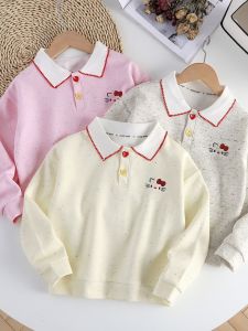 Cute Cat Design Polo Shirt