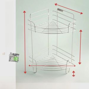 No Drilling Bathroom Triangle Storage Rack 304 Stainless Steel Thickened Shower Room Makeup Washing Room Storage Shelf