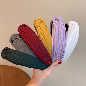 Bando Simpul Polos Bandana Knit Wanita Fashion Aksesoris Rambut