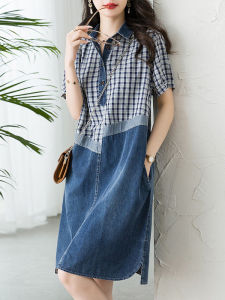 2026 New Spring Loose Slim Fitting Sleeve Short Jean Dress