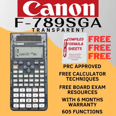 AUTHENTIC Canon F-789SGA f789sga f 789sga 789 sga TRANSPARENT Scientific Calculator Calculators With 6 Months Warranty