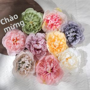 Hoa Mẫu Đơn Nhân Tạo Bằng Lụa 2/5/10 Chiếc Dùng Cho Đám Cưới Trang Trí Nhà Cửa Đồ Thủ Công Tự Làm Quà Tặng - Phụ Kiện Vòng Hoa Giả