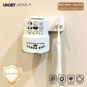 UKOBT | Antibacterial Mold-Resistant Magnetic Childrens Toothbrush Holder And Cup